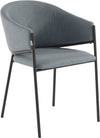 Set 2 scaune »Jorun« cu tapiterie gri si picioare metalice negre - LunaHome.ro
