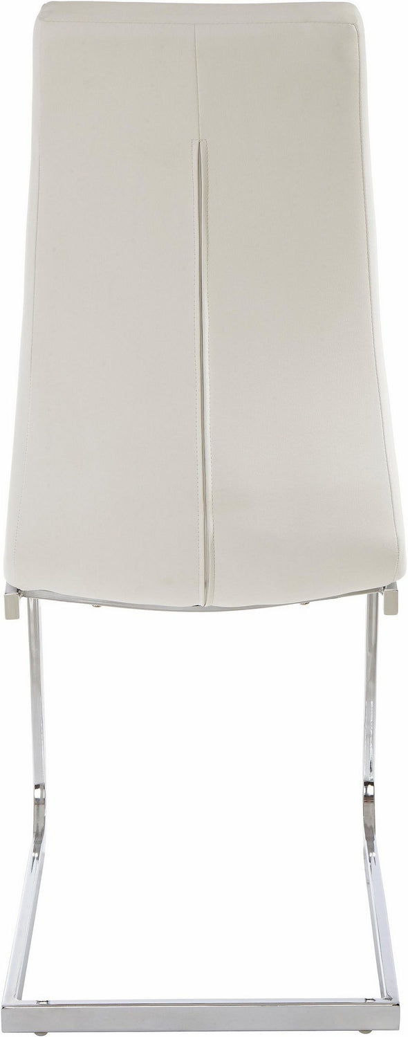 Set 2 scaune »Lola« cu husa din piele artificiala si cadru metalic cromat - LunaHome.ro