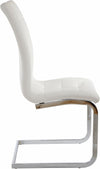 Set 2 scaune »Lola« cu husa din piele artificiala si cadru metalic cromat - LunaHome.ro