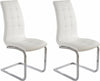 Set 2 scaune »Lola« cu husa din piele artificiala si cadru metalic cromat - LunaHome.ro