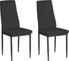 Set 2 scaune »Remus« din piele ecologica neagra, picioare din metal negru - LunaHome.ro