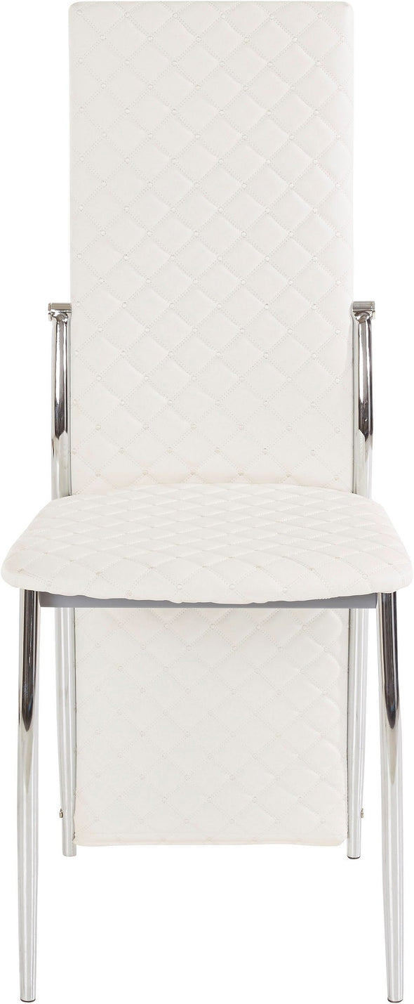 Set 2 scaune »Wilson« husa din imitatie de piele, cadru metalic cromat - LunaHome.ro