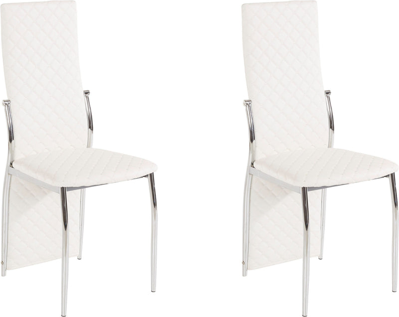 Set 2 scaune »Wilson« husa din imitatie de piele, cadru metalic cromat - LunaHome.ro