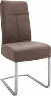 Set 2 scaune maro Talena cu cadru metalic si aspect de piele - LunaHome.ro