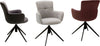 Set 2 scaune rotative Mecana merlot, tapitate, cu picioare metalice - LunaHome.ro