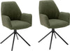 Set 2 scaune rotative Pemba, verde oliv - LunaHome.ro