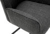 Set 2 scaune rotative Pemba antracit cu cadru metalic - LunaHome.ro