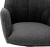 Set 2 scaune rotative Pemba antracit cu cadru metalic - LunaHome.ro