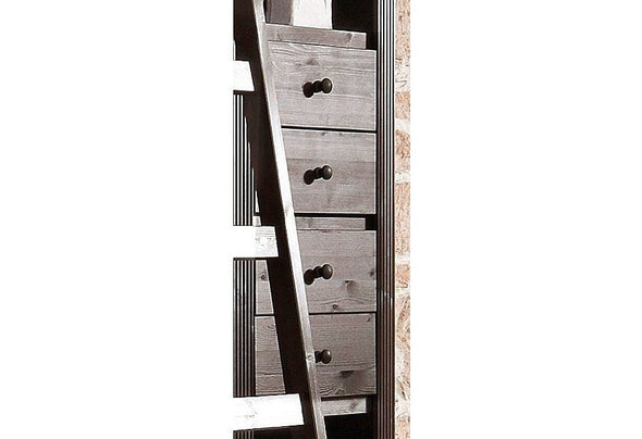 Set 2 sertare pentru biblioteca »Bergen« din lemn de pin maro inchis - LunaHome.ro