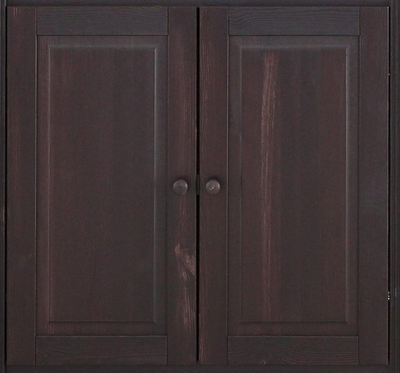 Set 2 usi pentru mobilier din lemn masiv de pin, maro inchis - LunaHome.ro
