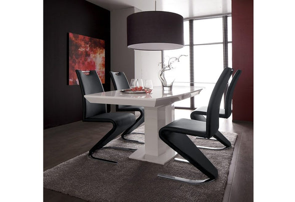 Set 4 scaune Amado MCA, cu imitatie din piele si cadru de metal - LunaHome.ro