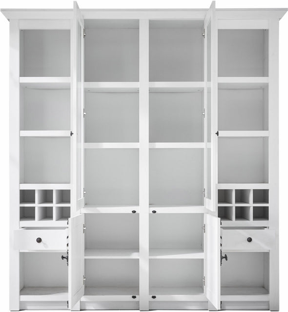 Vitrina »California« cu aspect decorativ și profile de cornișă elaborate - LunaHome.ro