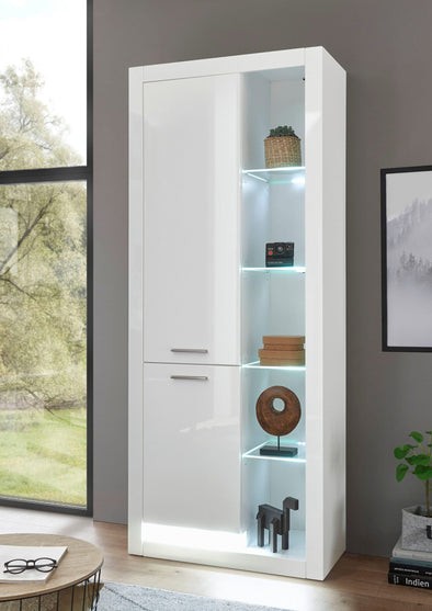 Vitrina »MERAN« într-un design modern alba, 80 cm latime - LunaHome.ro