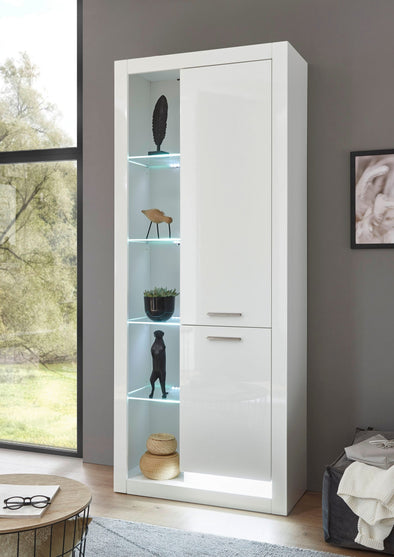 Vitrina »MERAN« într-un design modern alba, 80 cm latime - LunaHome.ro