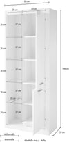 Vitrina »MERAN« într-un design modern alba, 80 cm latime - LunaHome.ro