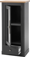 Vitrina »Westminster« gri inchis din MDF, 58 cm latime - LunaHome.ro