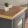 Vitrina »Westminster« gri inchis din MDF, 58 cm latime - LunaHome.ro