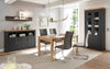 Vitrina »Westminster« gri inchis din MDF, 97 cm latime - LunaHome.ro