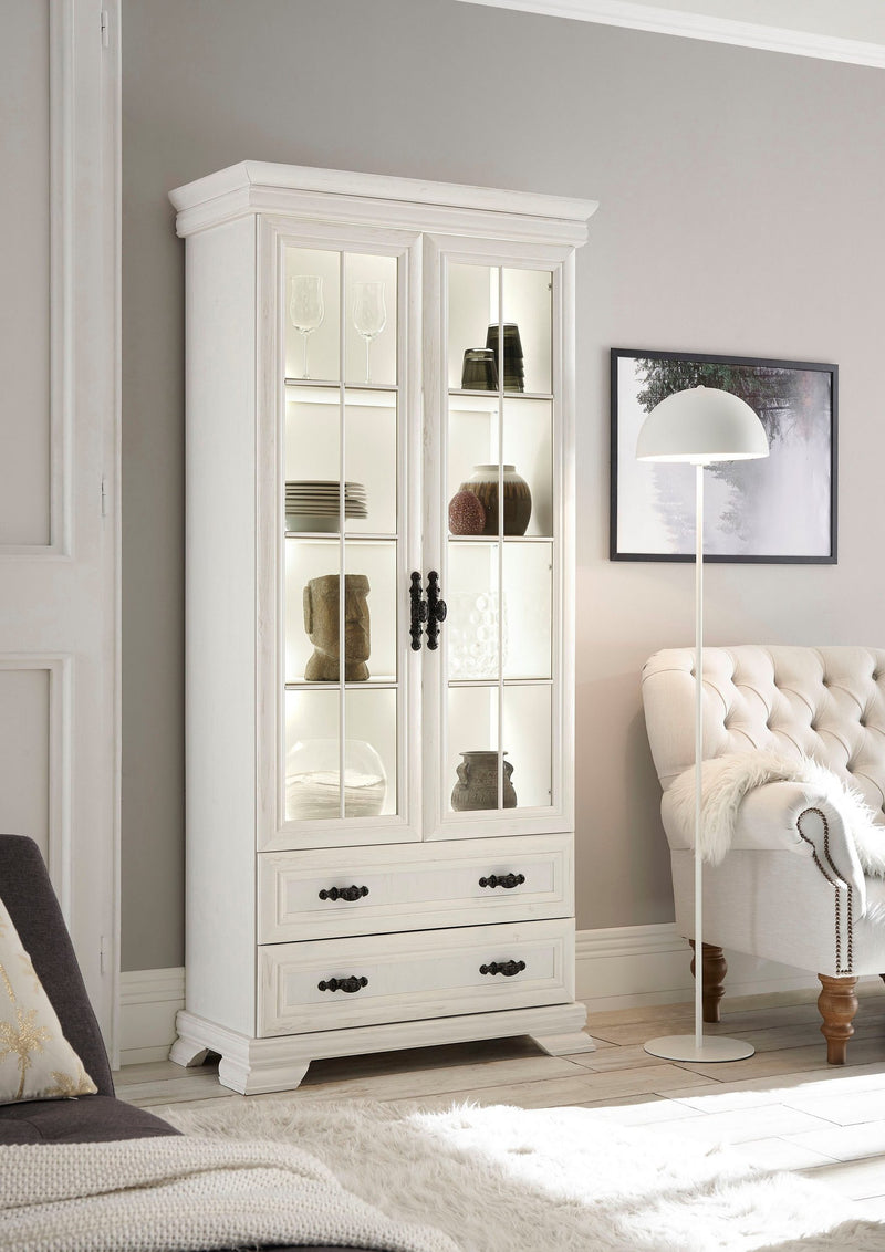 Vitrina alba »Royal« cu design exclusivist, 88 cm latime - LunaHome.ro