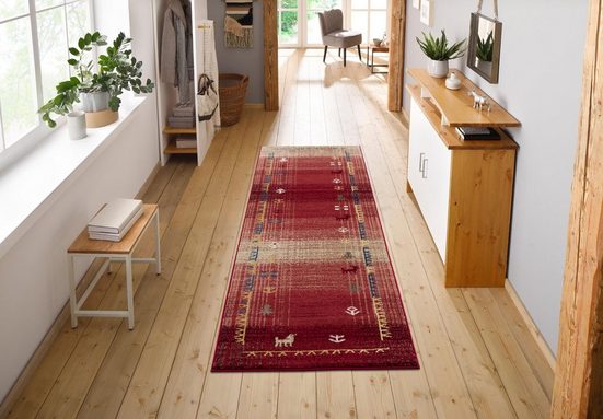 Covor »Arkansas« cu fire scurte, rosu 67x230 cm - LunaHome.ro