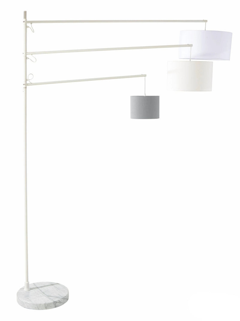 Lampadar cu 3 abajururi gri