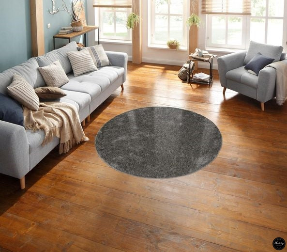 Covor rotund, gri 140 cm