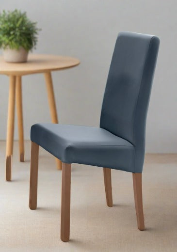 Set 2 scaune albastre imitatie de piele Hamburg