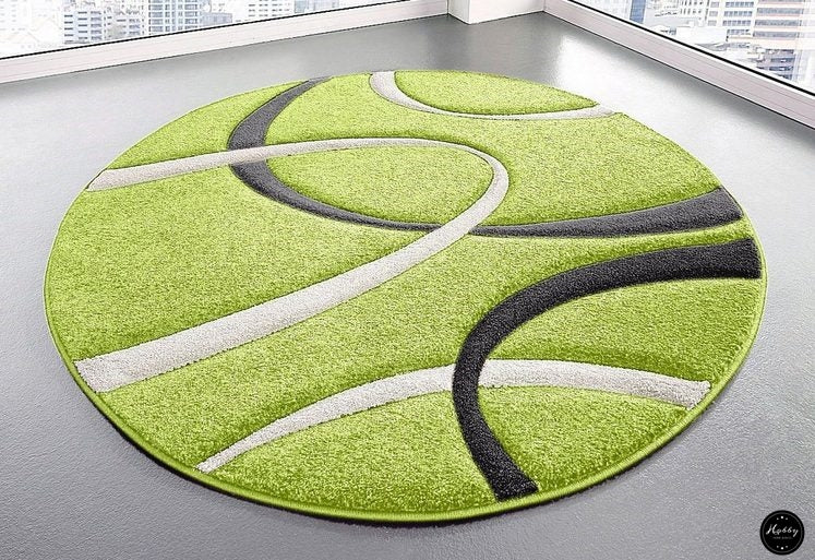 Covor rotund, verde 140 cm