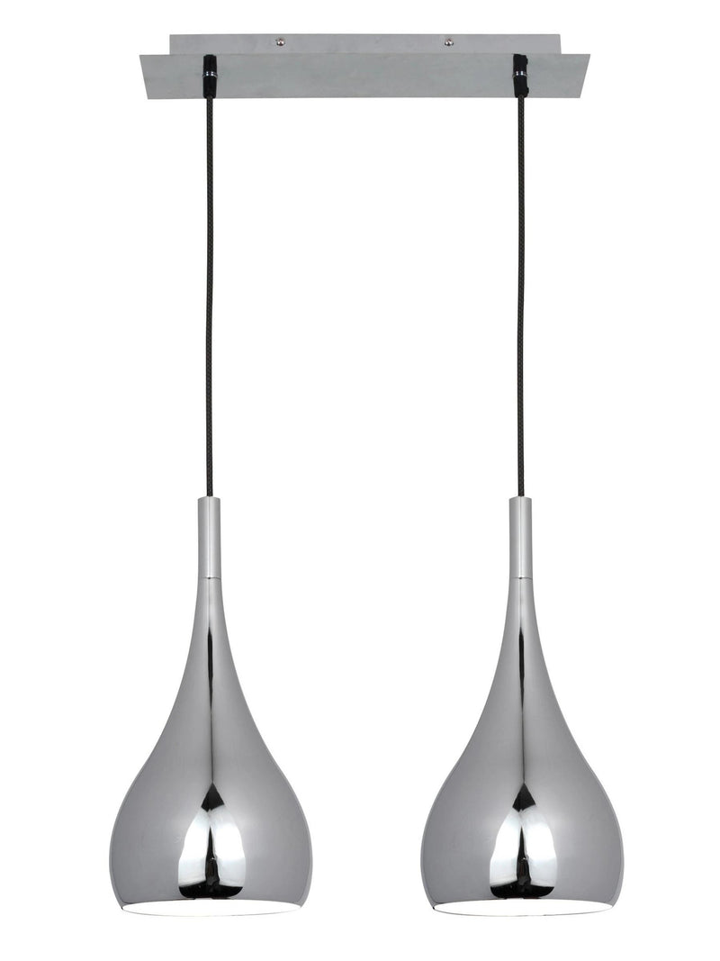 Lustră crom 2 pendule
