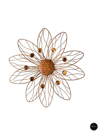 Decor perete floare portocaliu 40 cm