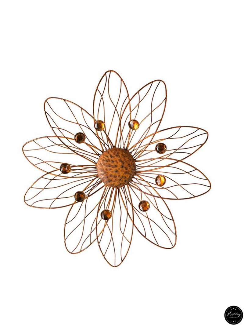 Decor perete floare portocaliu 40 cm