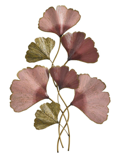 Decor de perete ginko roz