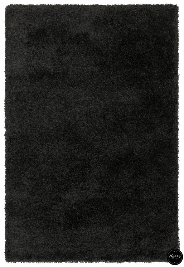 Covor shaggy, negru, 200x290 cm