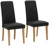 Set 2 scaune negre imitatie de piele Katja