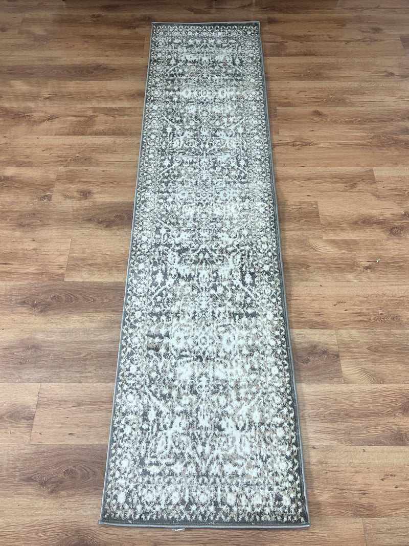 Covor Athena cu model vintage, fir scurt bej 60x244 cm - LunaHome.ro