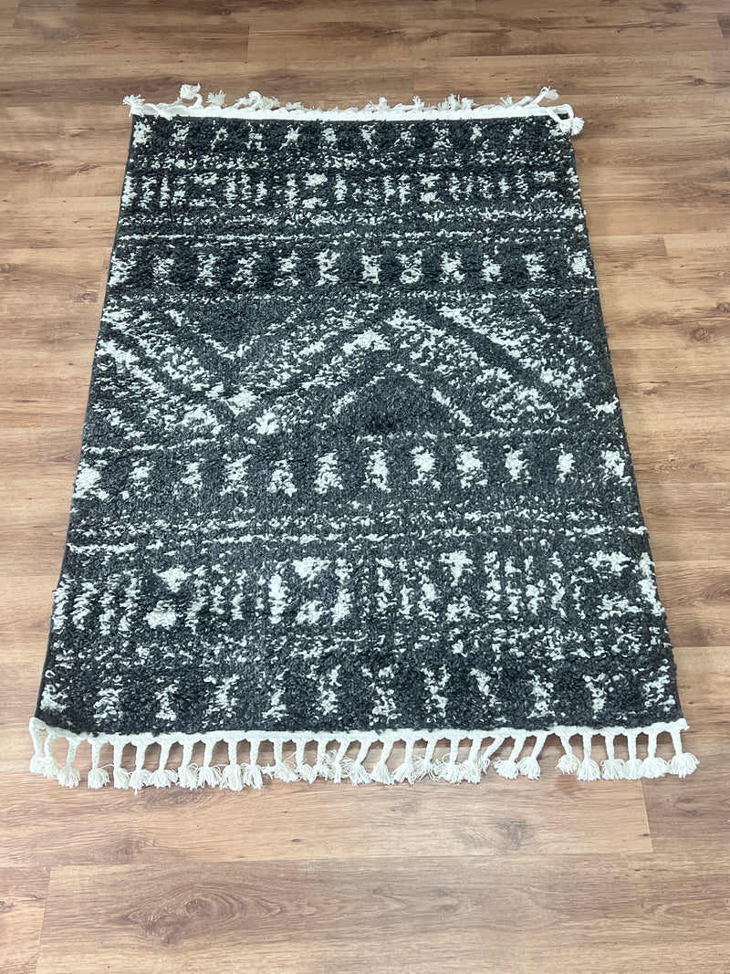 Covor Bakersfield Timbers cu aspect Boho gri cu alb, 120x180 cm - LunaHome.ro