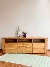 Comoda TV Woltra »Celle« cu fronturi din lemn de stejar, 160 cm latime - LunaHome.ro