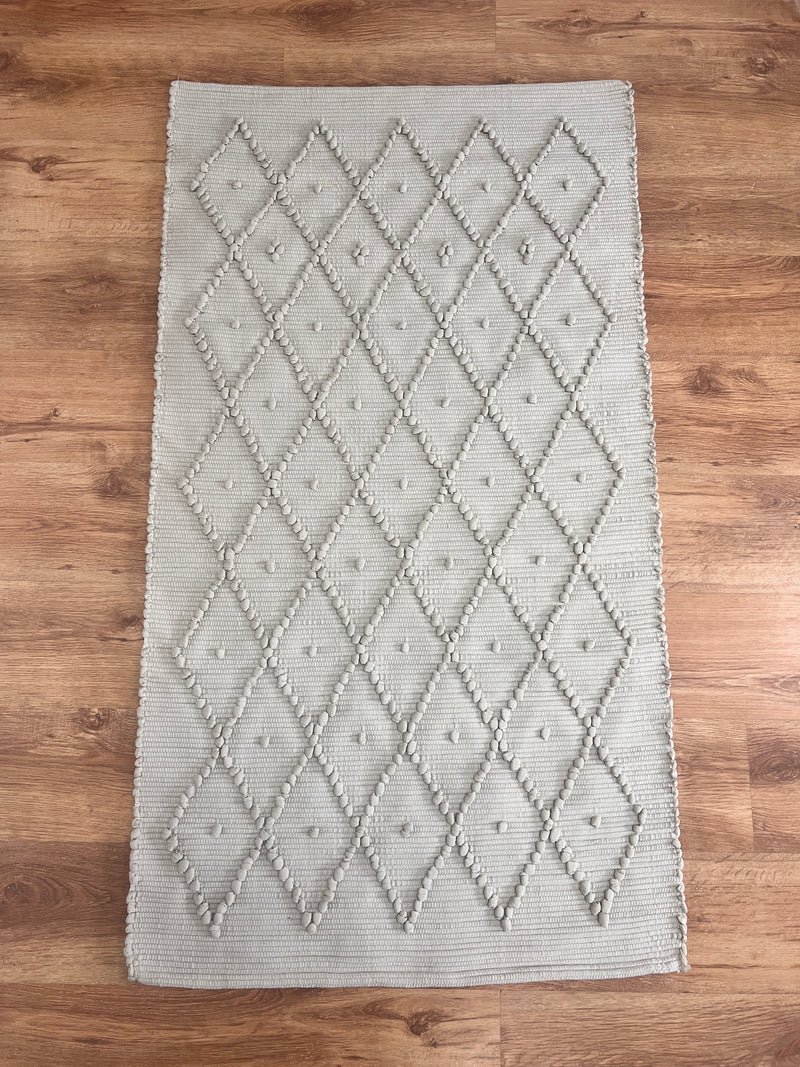 Covor traversa Blau Engel din materiale reciclate, crem 80x150 cm - LunaHome.ro