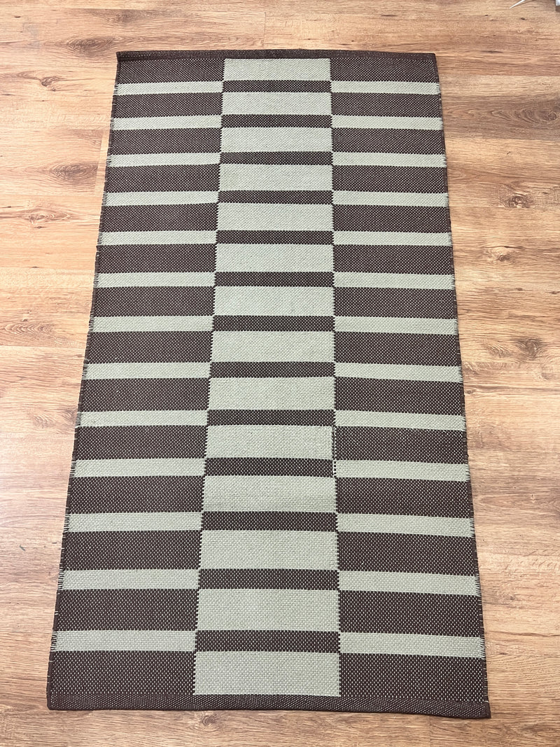 Covor Delavita tesut din bumbac reciclat, model geometric - LunaHome.ro