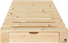 Pat natur Alasco cu design de palet, din lemn de pin, 90x200 cm - LunaHome.ro